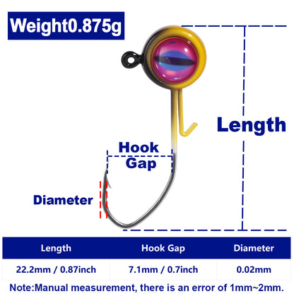 Jig Heads Hook 3D Eyes Fishing Hooks
