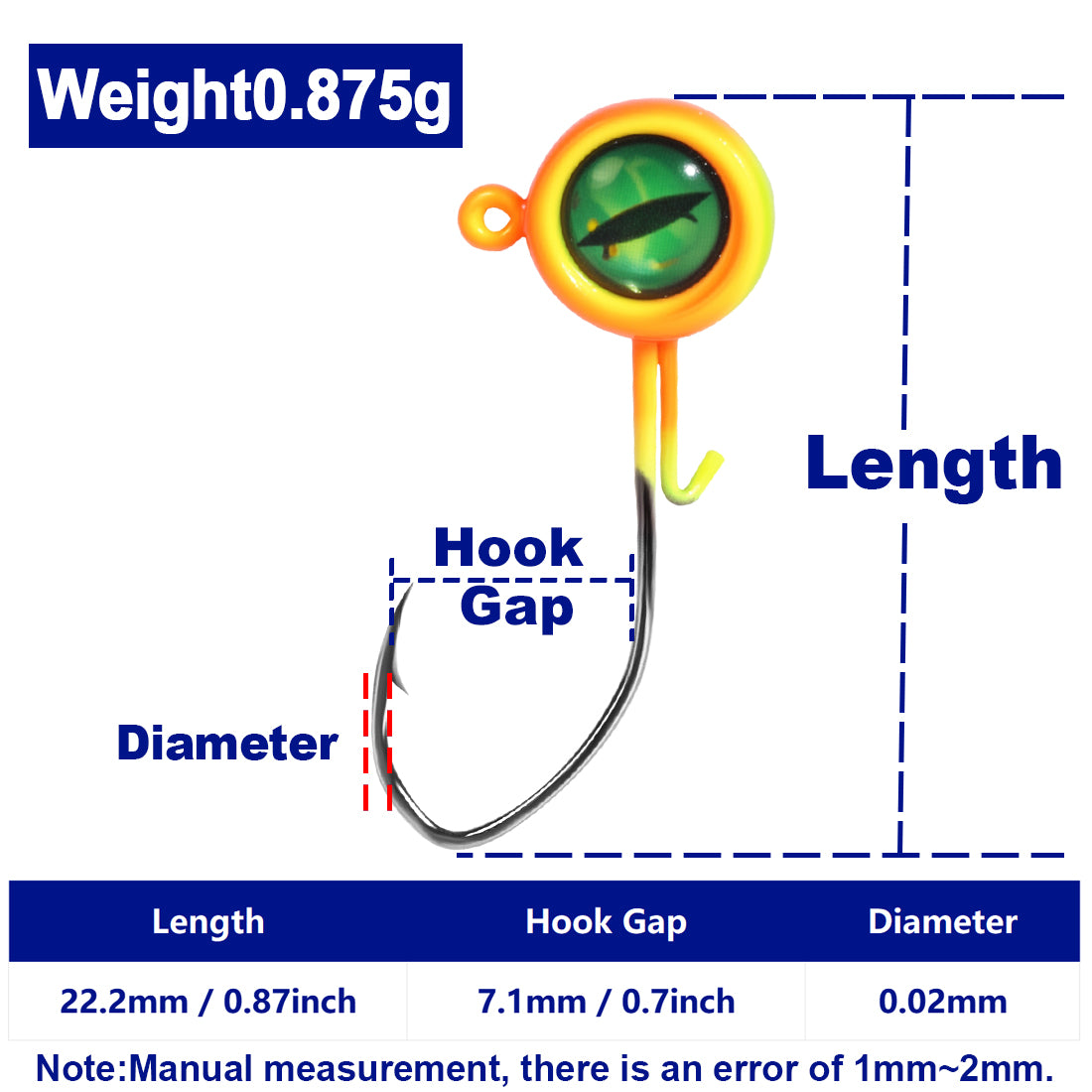 Jig Heads Hook 3D Eyes Fishing Hooks