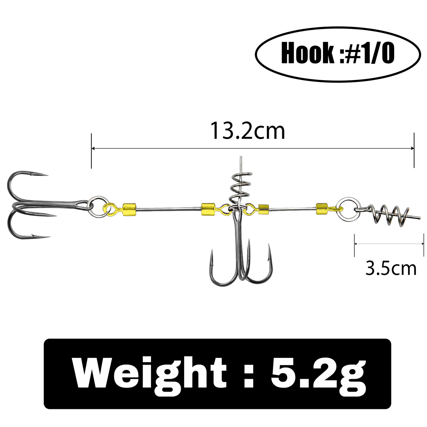 9KM Fishing Stinger Rig for Softbait Pike 1pcs