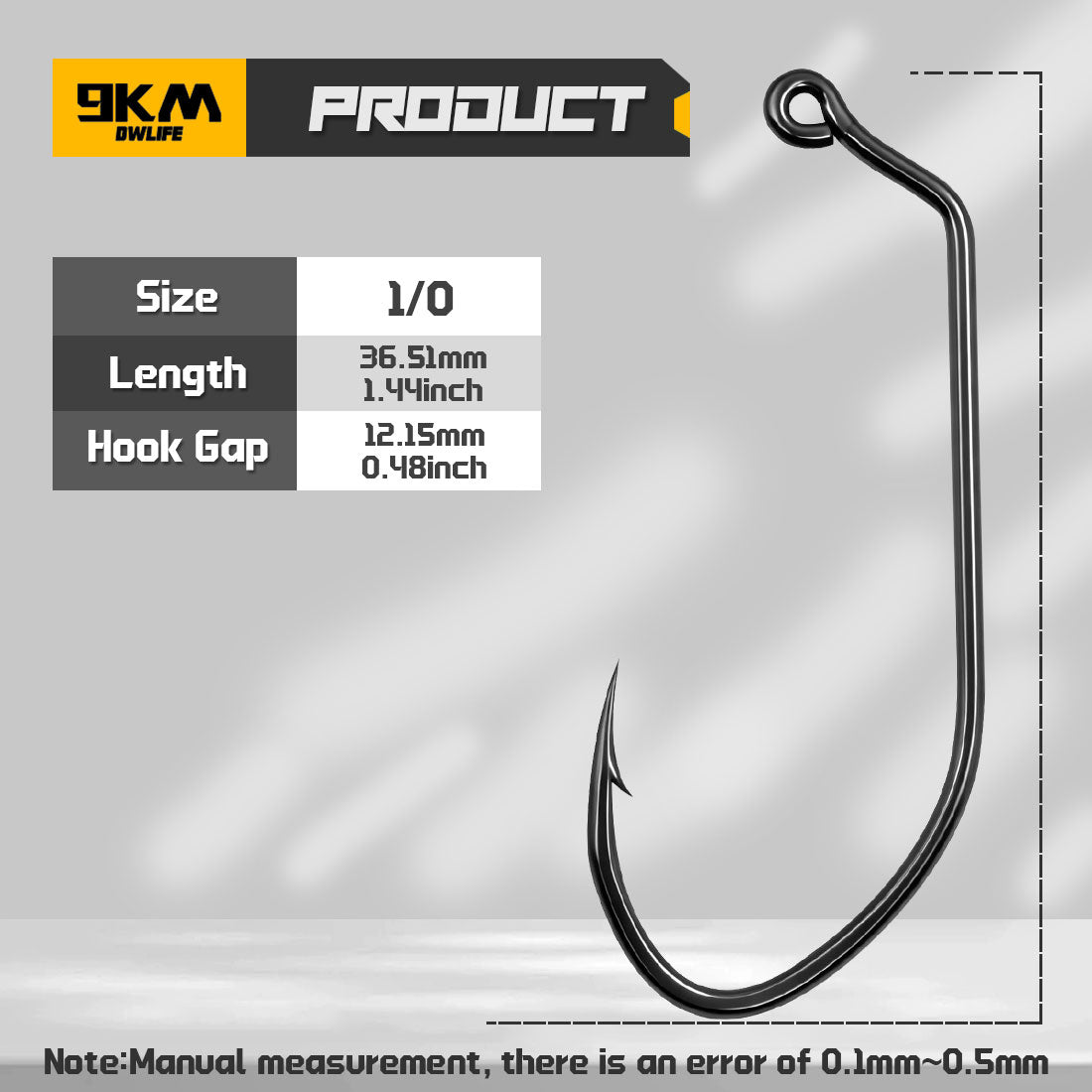 60-Degree Aberdeen Jig Hooks Long Shank Fishing Hooks for Crappie Panfish Swimbait