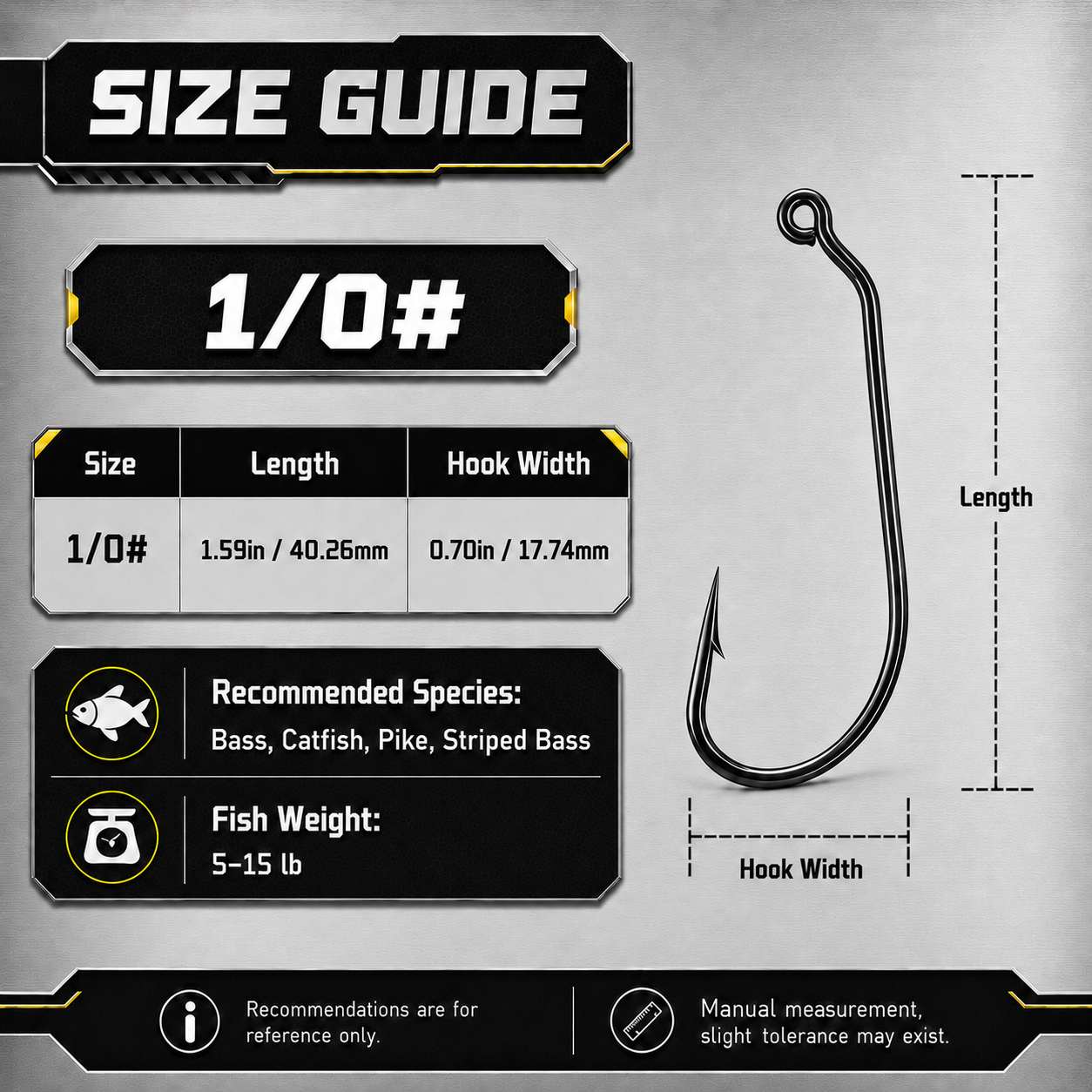 Heavy Duty Worm Hook 25-100pcs EWG Hook for Bass Fishing Soft Worm Plastic Lure Hook