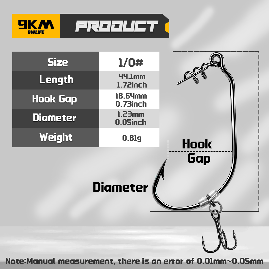 Swimbait Hooks with Stinger Treble Hook 10Pcs Weedless Twist Lock & Bait Stopper Worm Hooks