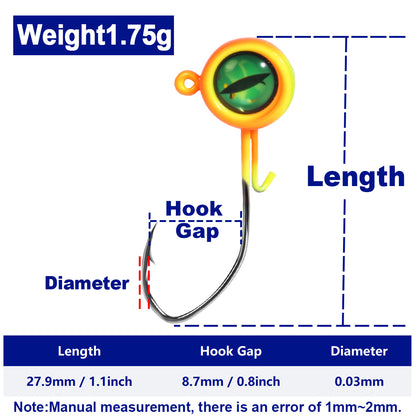 Jig Heads Hook 3D Eyes Fishing Hooks