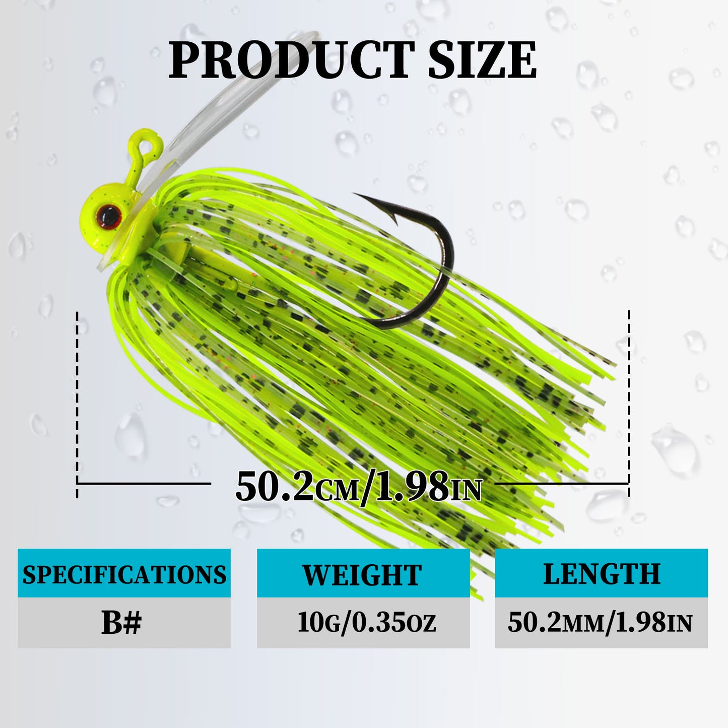 Chatterbait Jig Lure Rubber Jig Lure with PVC Blade