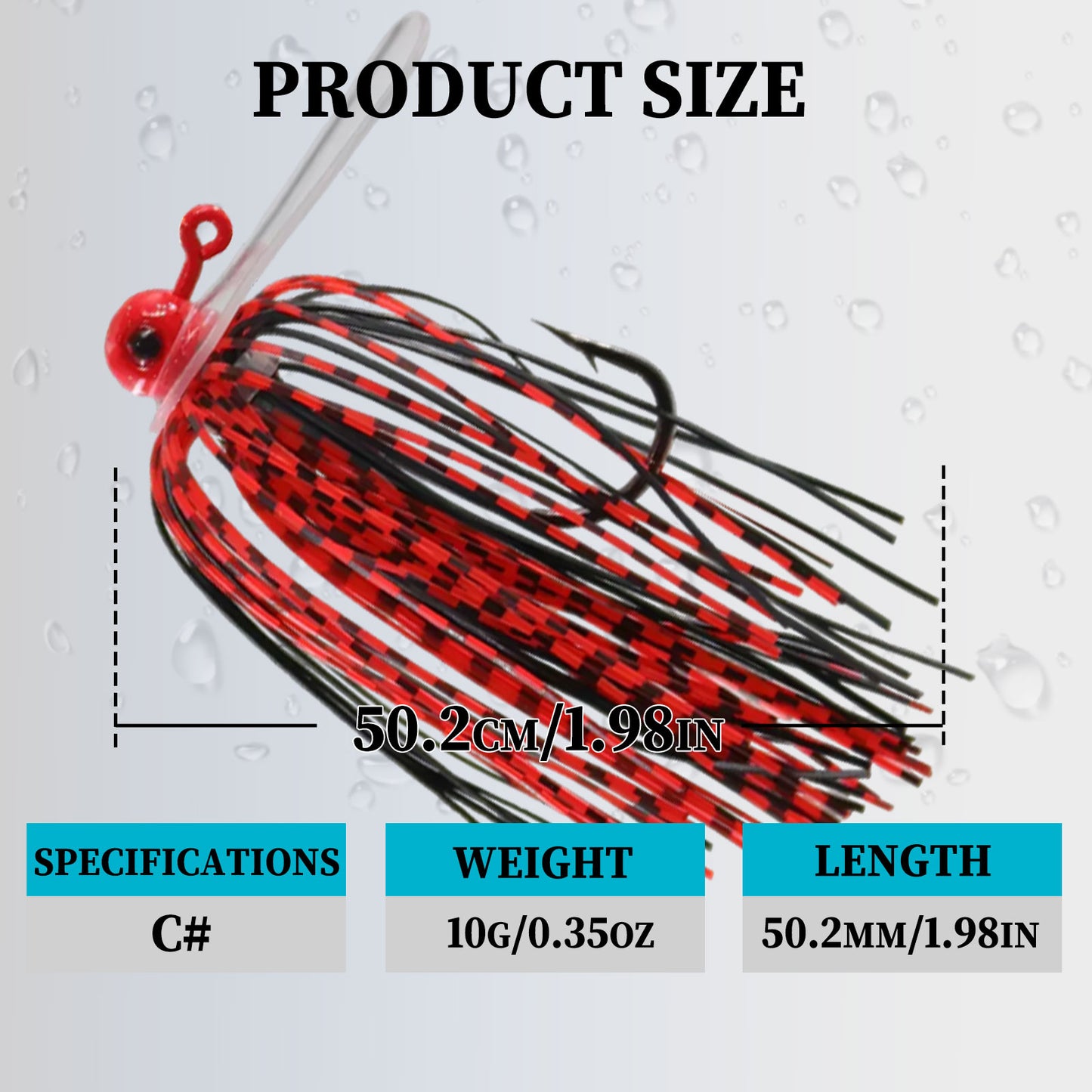 Chatterbait Jig Lure Rubber Jig Lure with PVC Blade