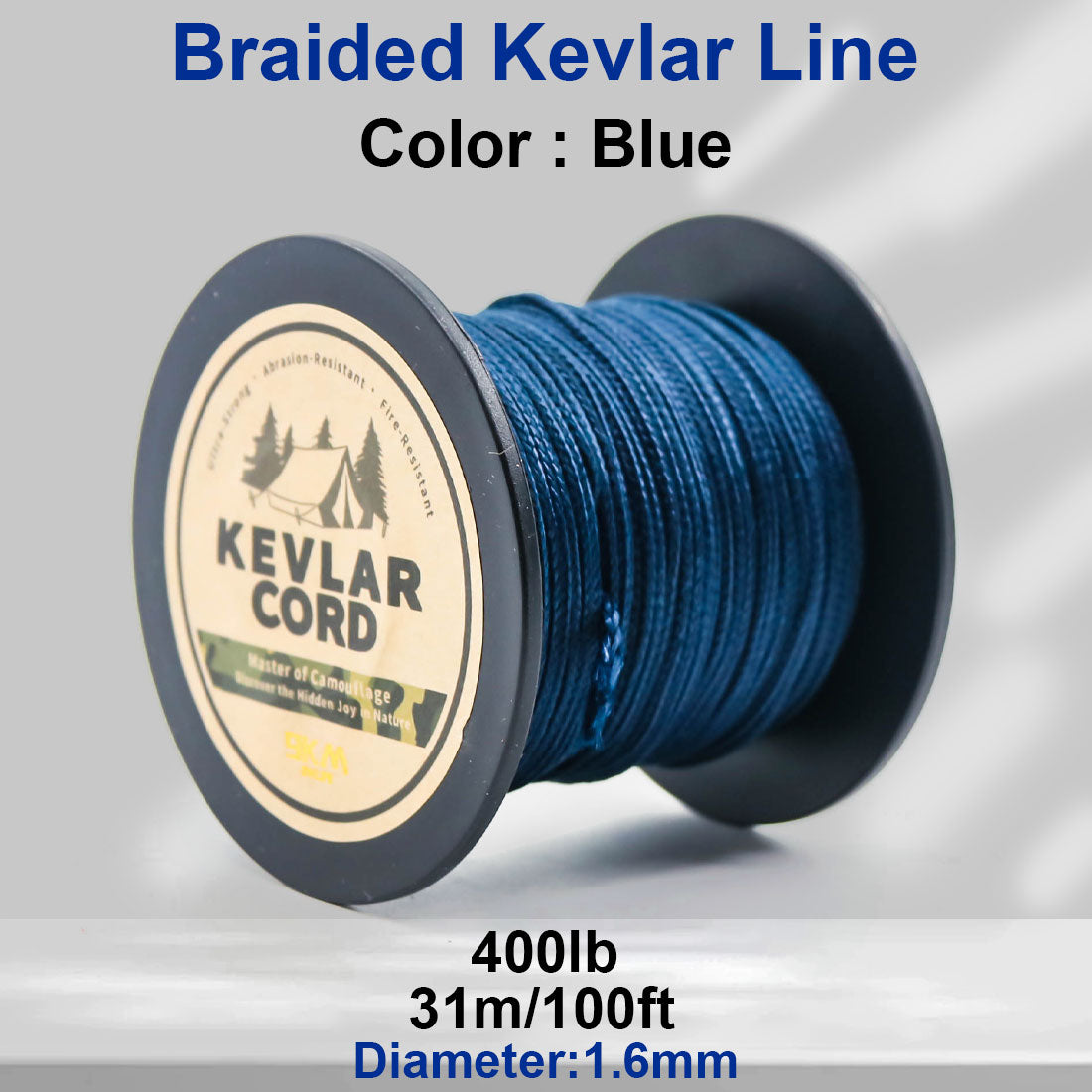 150lb-1500lb Blue Braided Kevlar Line