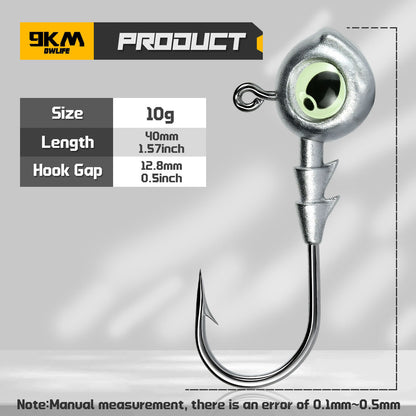 Jig Head Hook with Eyes Luminous