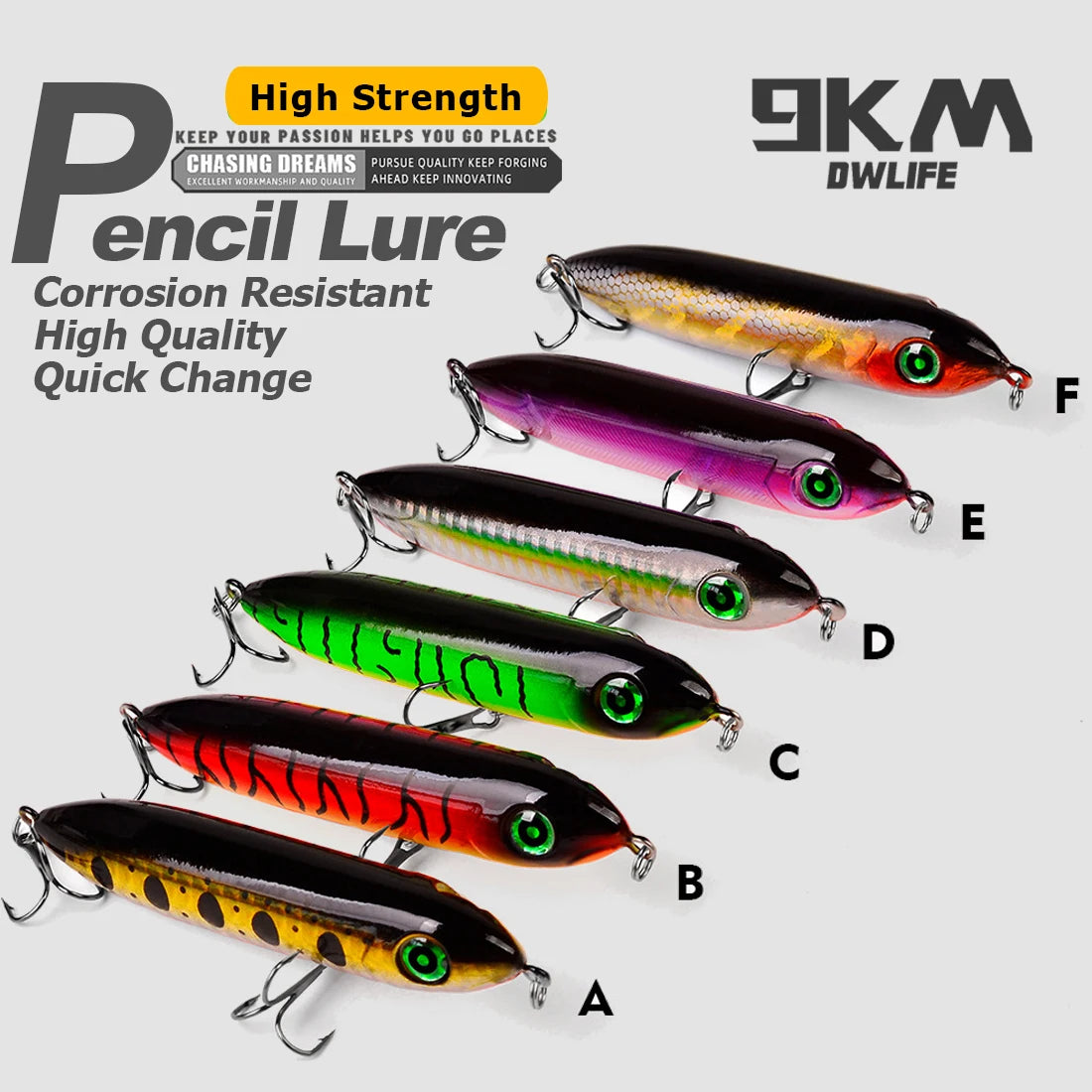 10cm 13g Fishing Pencil Lures Floating Saltwater Fishing Lure Hard Bait with Treble Hook