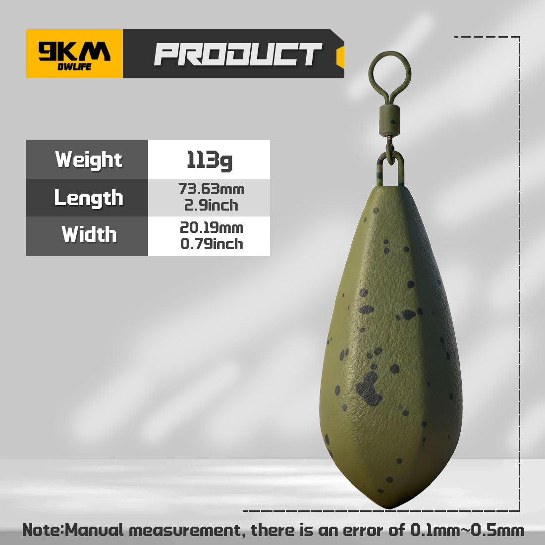 Fishing Lead Sinker with Barrel Swivel 3pcs Carp Fishing Weight 57-113g