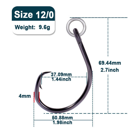Circle Hooks Fishing with Ringed Eye