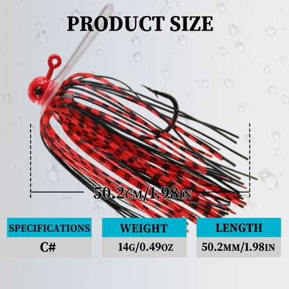 Chatterbait Jig Lure Rubber Jig Lure with PVC Blade