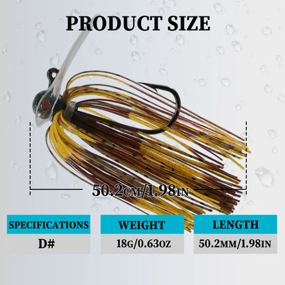 Chatterbait Jig Lure Rubber Jig Lure with PVC Blade