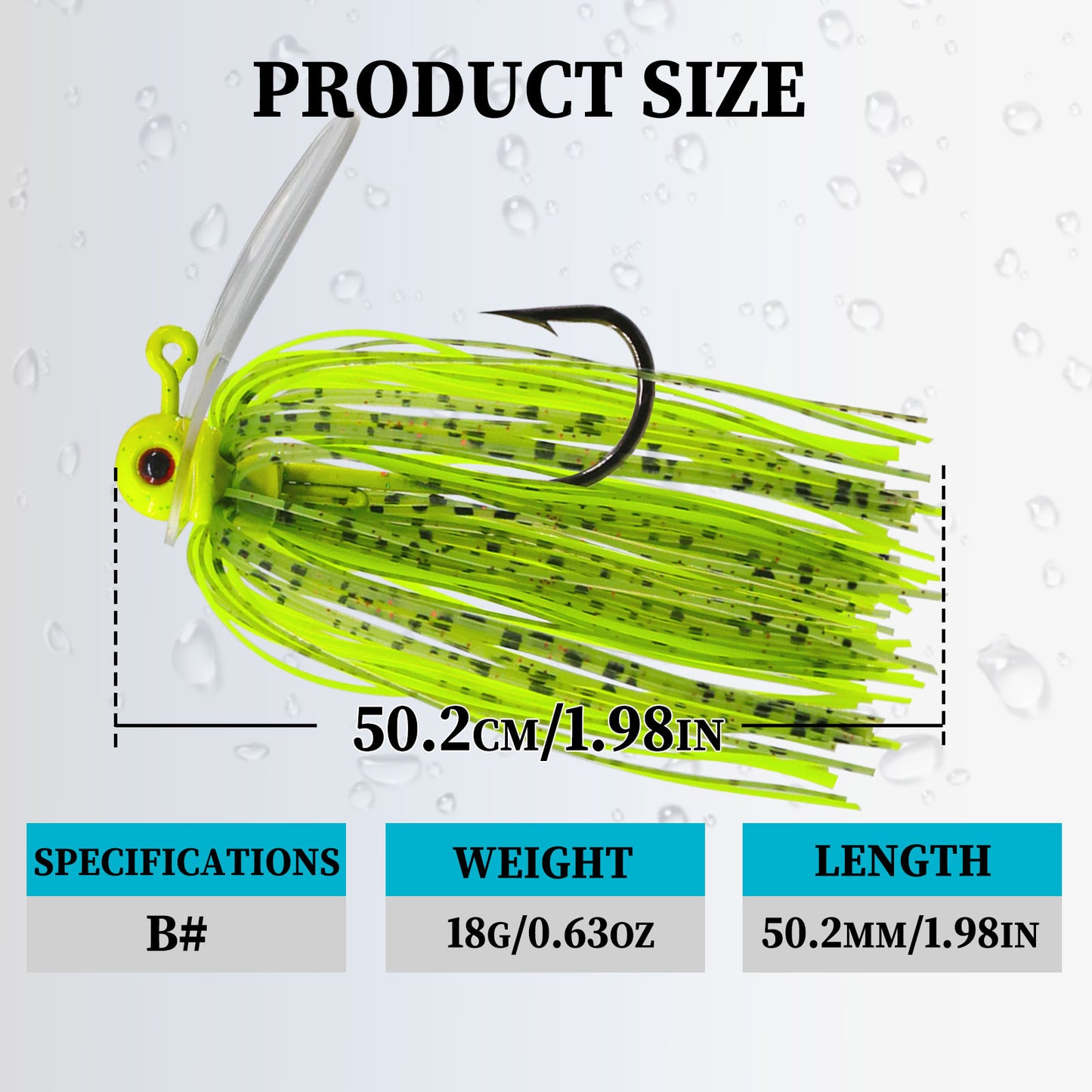 Chatterbait Jig Lure Rubber Jig Lure with PVC Blade