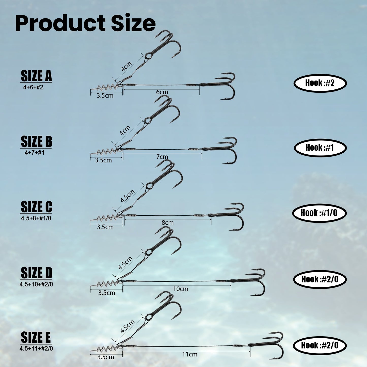 Stinger Rig Pike Stinger Hooks  with Treble Hook