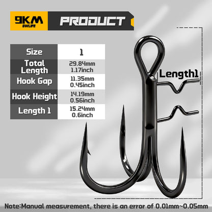 Fishing Treble Hook with Baitholder Spike For Soft Swimbait 5pcs Soft Lure Replacement Hook