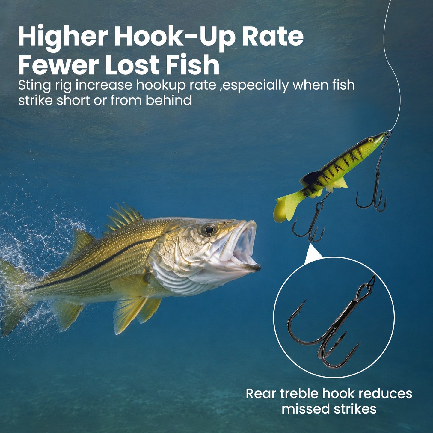 Stinger Rig Pike Stinger Hooks  with Treble Hook
