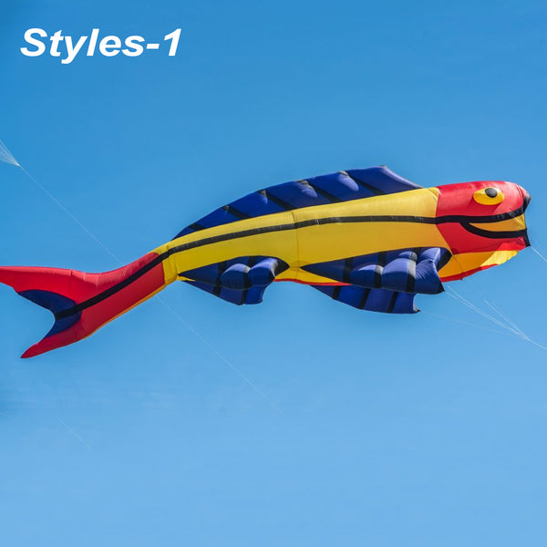 9KM 14m Mega Fish Kite Line Laundry Pendant Soft Inflatable Show Kite ...