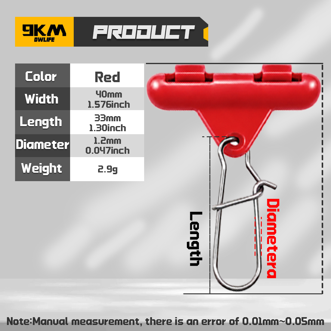 9KM Fishing Sinker Slide 25-100pcs Clip-On Sinker Slide with Duo-Lock Snap Weight Sinker Connector