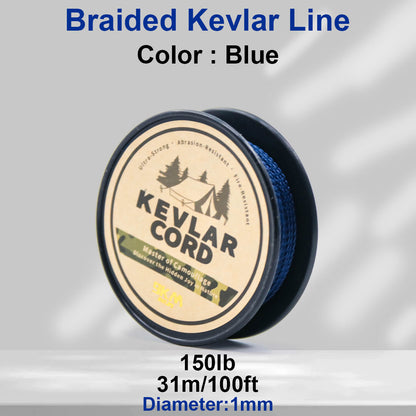 150lb-1500lb Blue Braided Kevlar Line