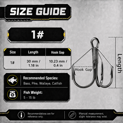 9KM Weedless Treble Hook 8pcs-24pcs Replacement Hooks for Baits Triple Hook with Weedless Wire Guard