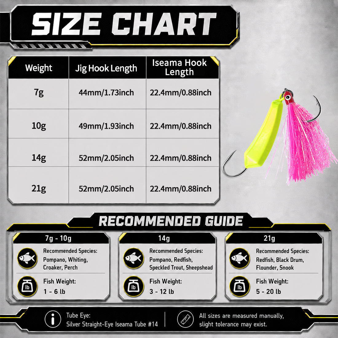 Pompano Jig with Teaser Hooks 5pcs Surf Fishing Jig Heads Saltwater Stand-Up Banana Shape Swimbait Jigs