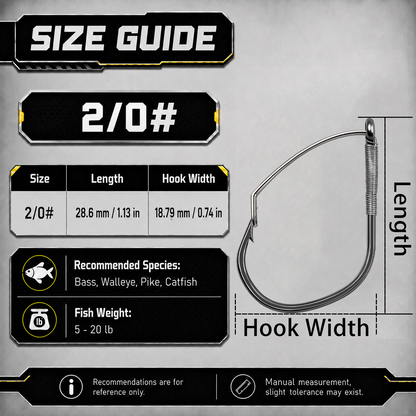 9KM Weedless Wacky Rig Hook 50-200pcs V-Bend Worm Hook with Wire Guard for Bass Fishing Neko Wacky Texas Rig