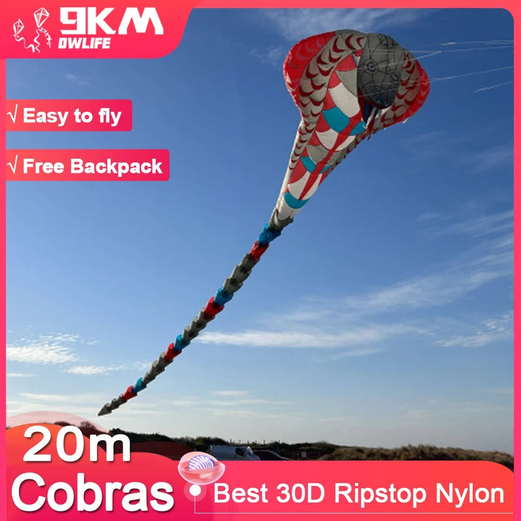 20m Cobra Kite Line Laundry Kite Pendant Soft Inflatable Show Kite