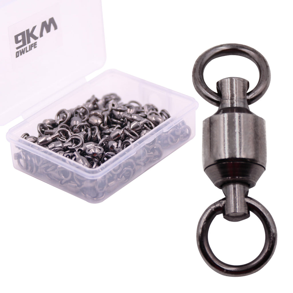 20pc50pc High Strength Solid Ball Bearing Black Swivels 10 Sizes