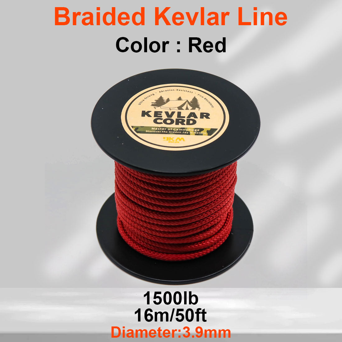 150lb-1500lb Red Braided Kevlar Line