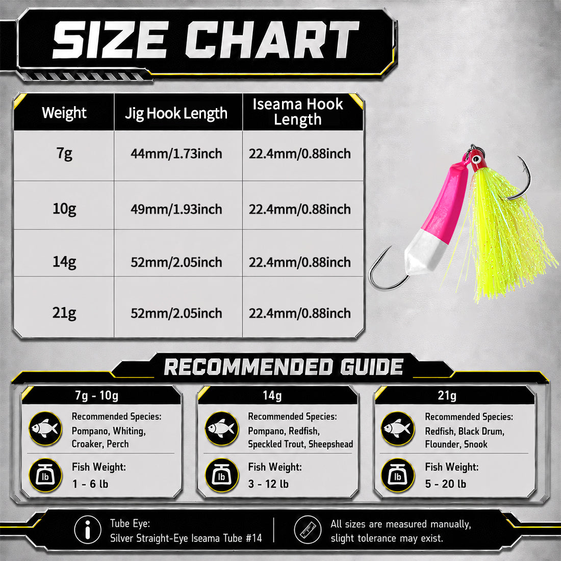Pompano Jig with Teaser Hooks 5pcs Surf Fishing Jig Heads Saltwater Stand-Up Banana Shape Swimbait Jigs