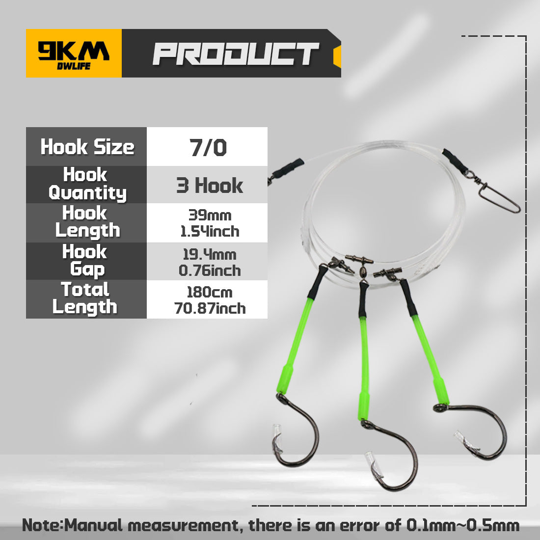 Deep Drop Snapper Rig Pre-Rigged Rigs Snapper Bottom Rig with Glow Tubes Circle Hook