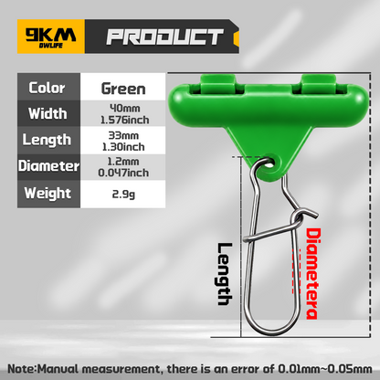 9KM Fishing Sinker Slide 25-100pcs Clip-On Sinker Slide with Duo-Lock Snap Weight Sinker Connector