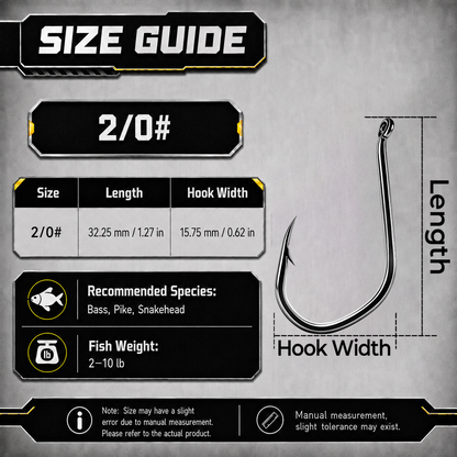 9KM Big Game Fishing Hook 20pcs Heavy Duty V-Bend Hook Strong Large Hook Saltwater Fishing