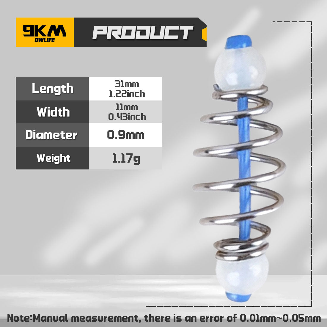 9KM Fishing Sliding Bait Cage Rig 15pcs with Luminous Beads