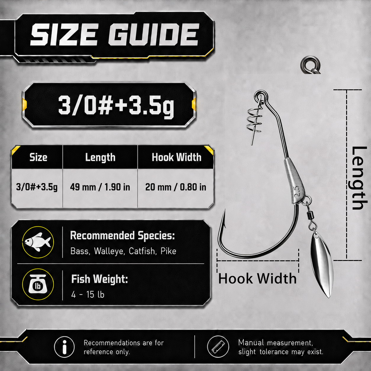 9KM Weighted Swimbait Hook with Underspin 12pcs Heavy Duty Weedless Worm Hook with Twist Lock Bass Fishing Hook