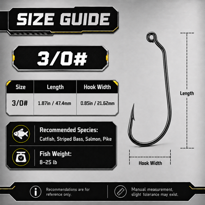 Heavy Duty Worm Hook 25-100pcs EWG Hook for Bass Fishing Soft Worm Plastic Lure Hook