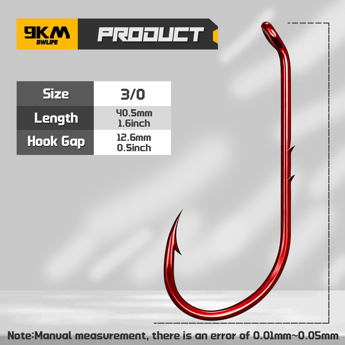 Baitholder Fishing Hooks 50-200pcs Red Double Barbed Long Shank Offset