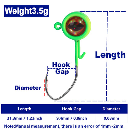 Jig Heads Hook 3D Eyes Fishing Hooks