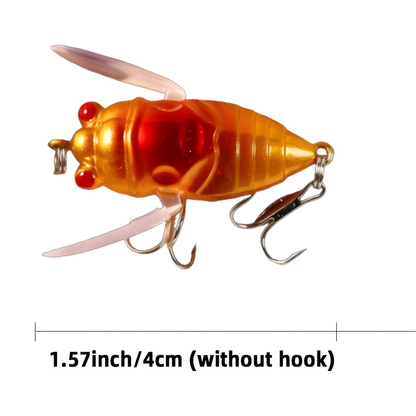 1pcs Cicada Fishing Catcher Fishing Tackle Realistic Cicada Shaped Fake Catching Reusable Swim Baits for Lake Pond