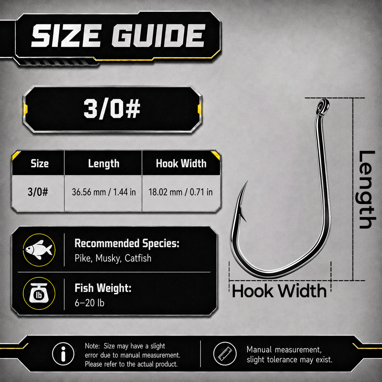 9KM Big Game Fishing Hook 20pcs Heavy Duty V-Bend Hook Strong Large Hook Saltwater Fishing