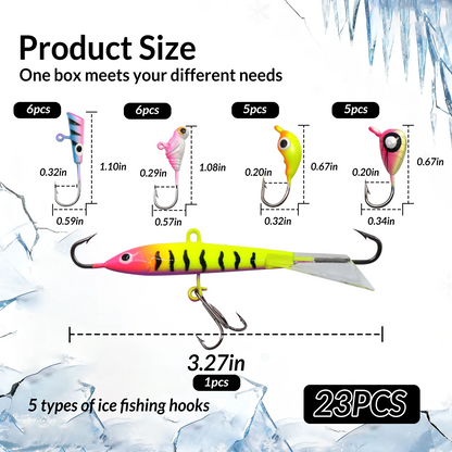 Ice Fishing Jig Set 20-28pcs Ice Fishing Lures