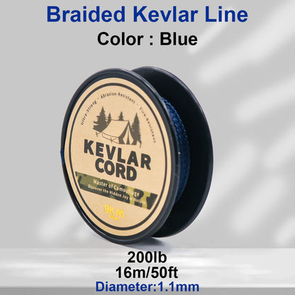 150lb-1500lb Blue Braided Kevlar Line