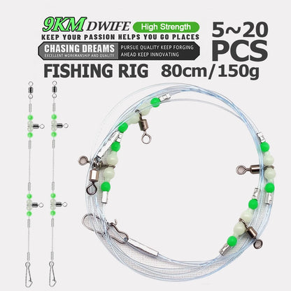 3 Way Swivel Hook Connectors Fishing Rig Set