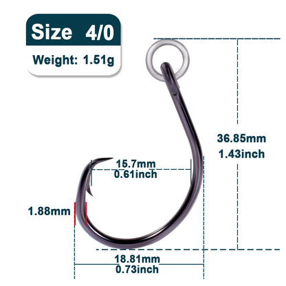 Circle Hooks Fishing with Ringed Eye
