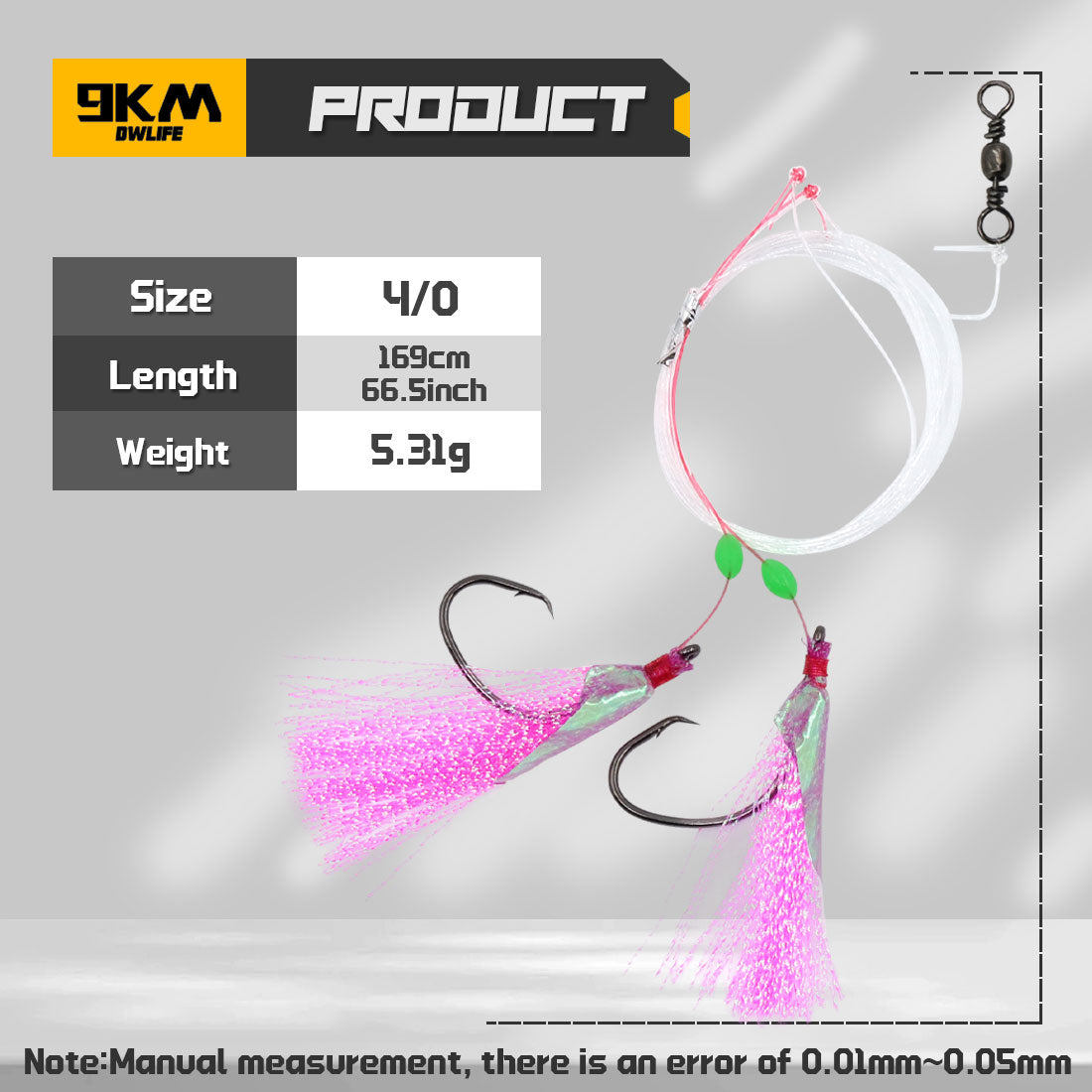 Fishing Bait Rig with Sharp Circle Hooks