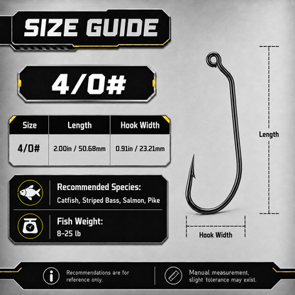 Heavy Duty Worm Hook 25-100pcs EWG Hook for Bass Fishing Soft Worm Plastic Lure Hook