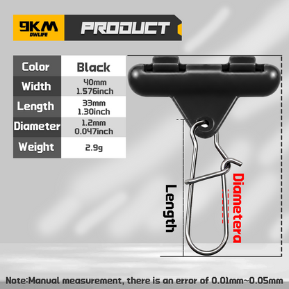 9KM Fishing Sinker Slide 25-100pcs Clip-On Sinker Slide with Duo-Lock Snap Weight Sinker Connector
