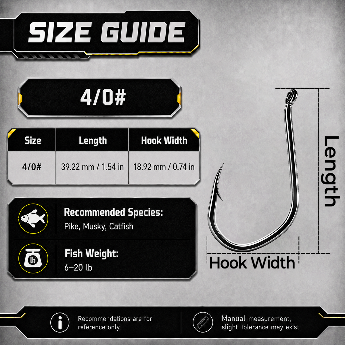 9KM Big Game Fishing Hook 20pcs Heavy Duty V-Bend Hook Strong Large Hook Saltwater Fishing