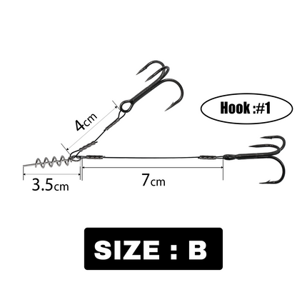 Stinger Rig Pike Stinger Hooks  with Treble Hook