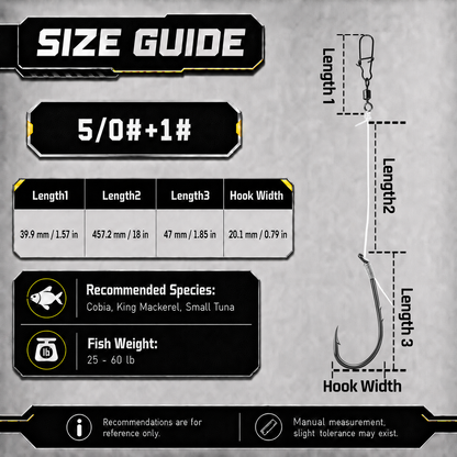 9KM Baitholder Fishing Hook Rig 10pcs Pre-Rigged Catfish Rig with Leader Line Double Barbed Long Shank Offset Hook Rig